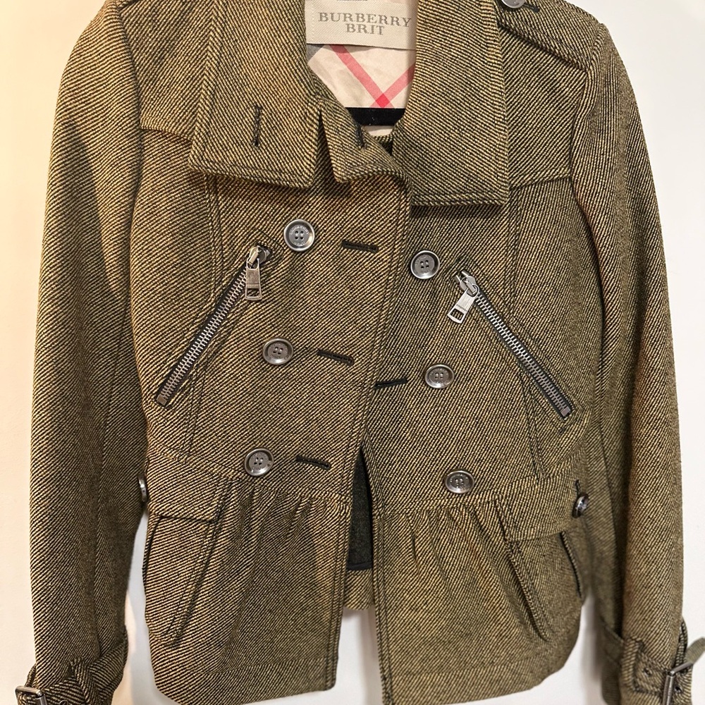 Burberry Brit Houndstooth Patterned Jacket
